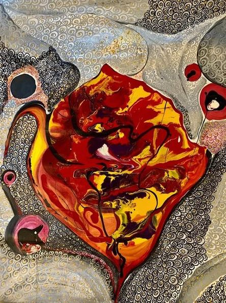 Peinture intitulée "Elements of the Sty…" par Alcinda Saphira, Œuvre d'art originale, Acrylique