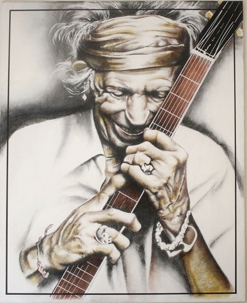 Collages titled "Keith Richards & Ro…" by Alberto Cordiero, Original Artwork, Paper