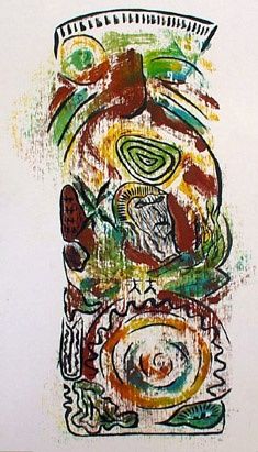Pintura titulada "Totem Tierra" por Alda-Nierika Duarte, Obra de arte original