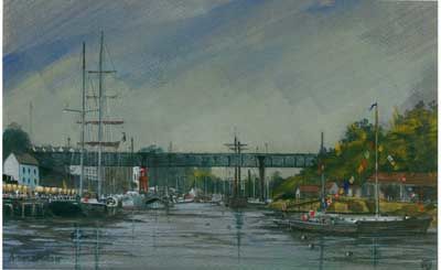 Painting titled "port musée de Douar…" by Alain Delafosse, Original Artwork