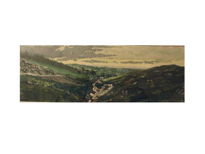 Pittura intitolato "Irlande paysage du…" da Alain Delafosse, Opera d'arte originale