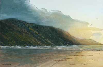 Pittura intitolato "falaises du donegal" da Alain Delafosse, Opera d'arte originale