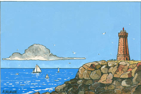 绘画 标题为“phare” 由Alain Delafosse, 原创艺术品