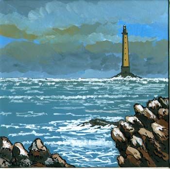 "phare en mer" başlıklı Tablo Alain Delafosse tarafından, Orijinal sanat
