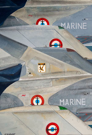 Peinture intitulée "sem sur le cdg" par Alain Delafosse, Œuvre d'art originale