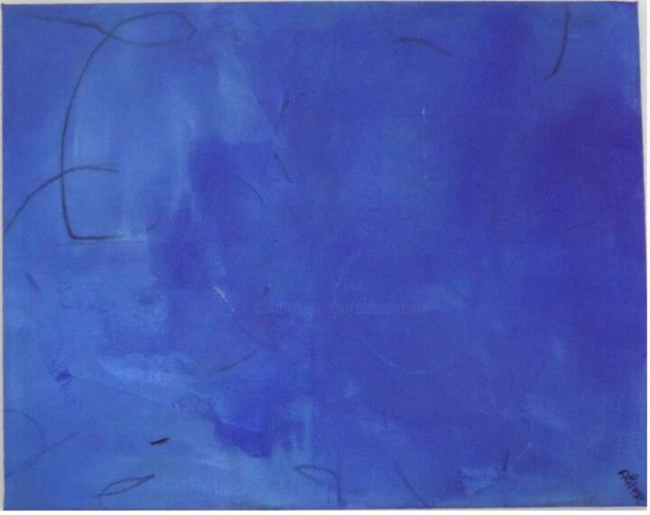 Painting titled "Infiniment bleu" by Alder, Original Artwork, Acrylic