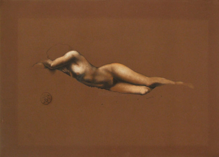 Desenho intitulada "El cuerpo de ella" por Aldo Ciccione Chacal, Obras de arte originais