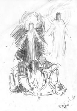 Dessin intitulée "Jesuseasmulheres1.j…" par Aldo Luiz De Paula Fonseca, Œuvre d'art originale