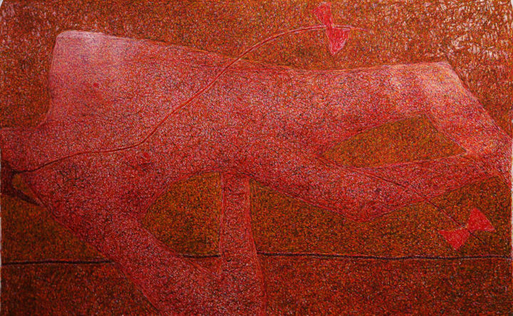 Картина под названием "Розовая форма" - Алексей Филиппов, Подлинное произведение искусства