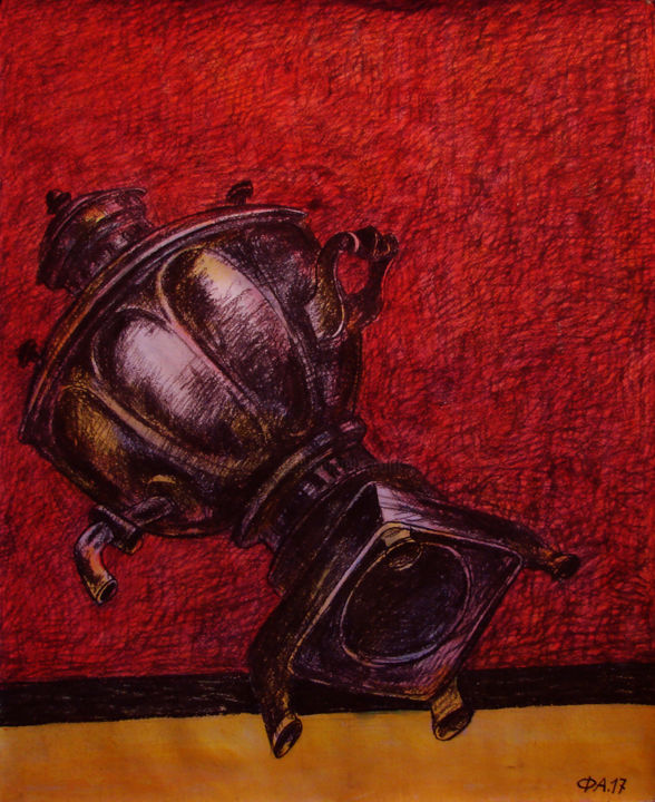 Картина под названием "Заваливающийся само…" - Алексей Филиппов, Подлинное произведение искусства