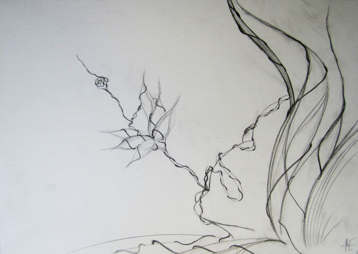 Dessin intitulée "Untitled" par Alef., Œuvre d'art originale, Crayon