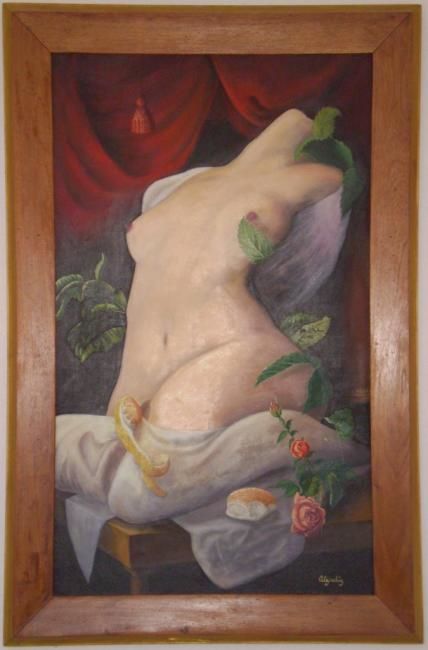 Painting titled "Teatro de la vida" by Alejadiz, Original Artwork, Oil