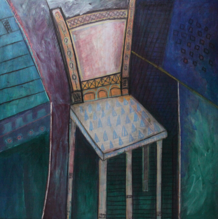 绘画 标题为“La Silla "The Chair"” 由Alejandro Alexis García Núñez, 原创艺术品, 丙烯