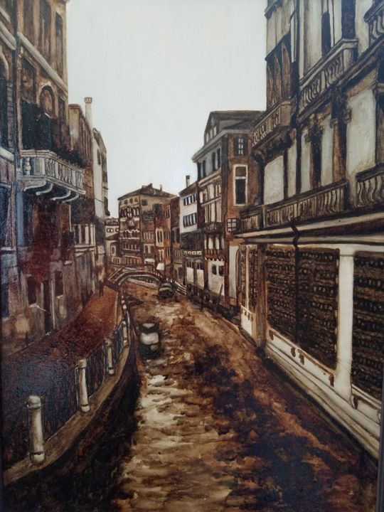 Painting titled "Venezia" by Alejandro Gonzalez Garcia, Original Artwork, Ink
