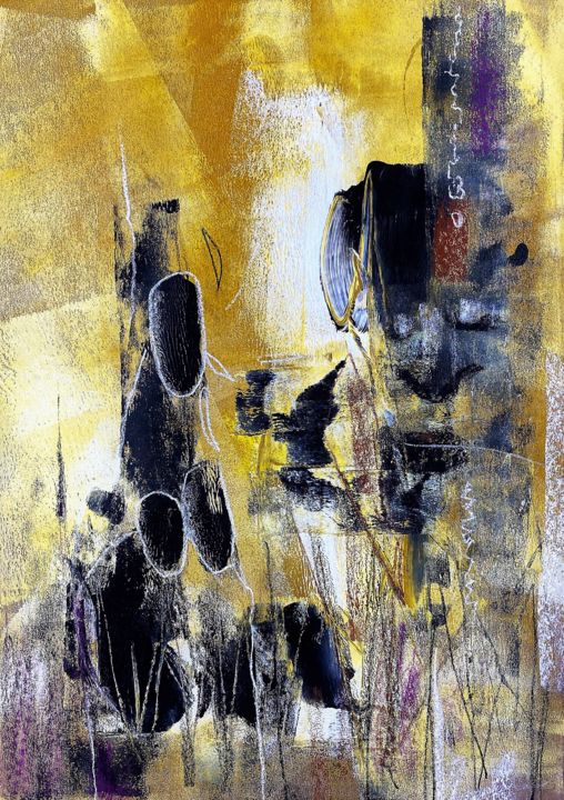 "Yellow sorcery. Par…" başlıklı Resim Alexandra Kraeva tarafından, Orijinal sanat, Akrilik