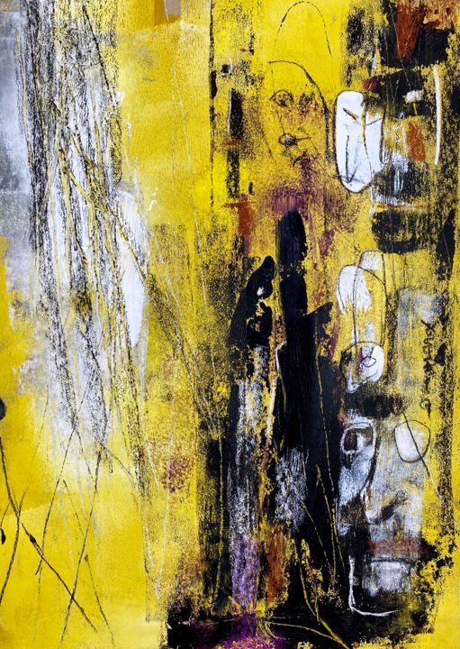 "Yellow sorcery. Par…" başlıklı Resim Alexandra Kraeva tarafından, Orijinal sanat, Akrilik