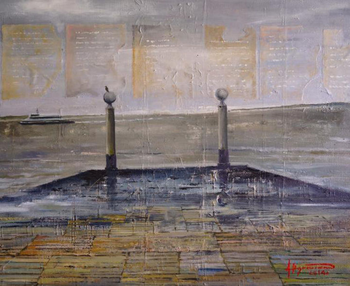 Картина под названием "Lisbon Fado. Missin…" - Алекс Вознесенский, Подлинное произведение искусства, Масло