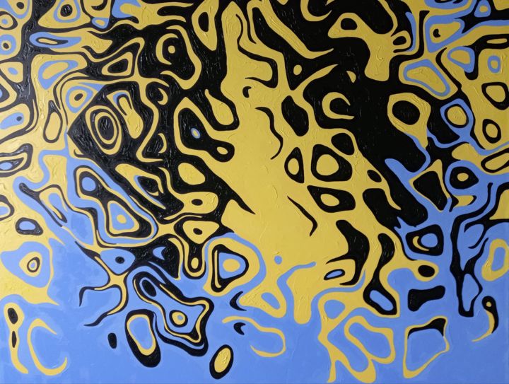 Painting titled "Water patterns (Ref…" by Oleksandr Lekomtsev, Original Art, Oil