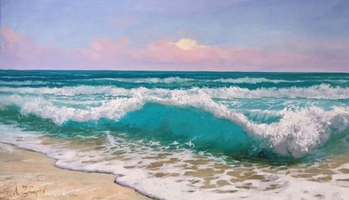 Картина под названием "Море" - Александр Чубарев, Подлинное произведение искусства, Масло