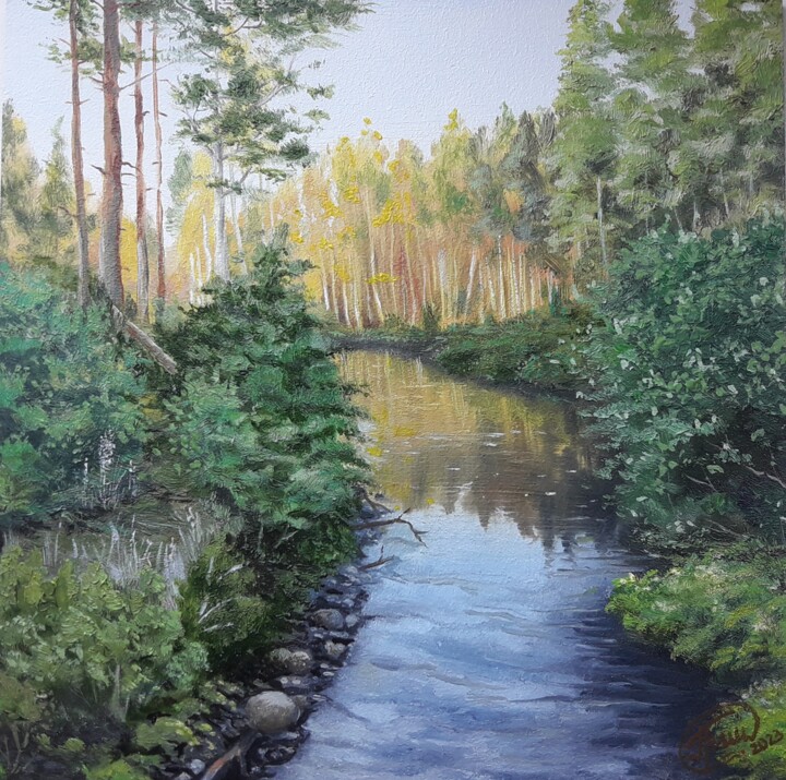 Картина под названием "Лес Финляндии" - Александр Гриценко, Подлинное произведение искусства, Масло