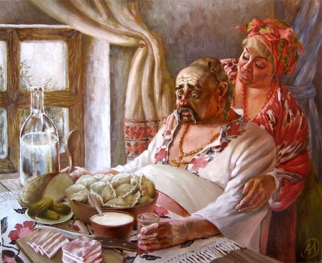 Painting titled "видчайдушний козачи…" by Aleksandr Ivanov, Original Artwork