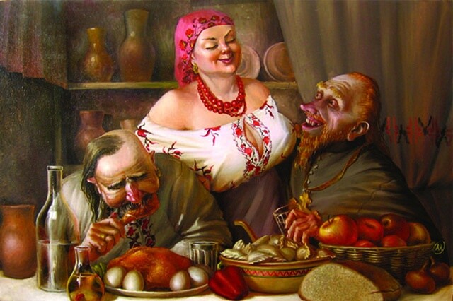 Malerei mit dem Titel "Щира господиня" von Aleksandr Ivanov, Original-Kunstwerk