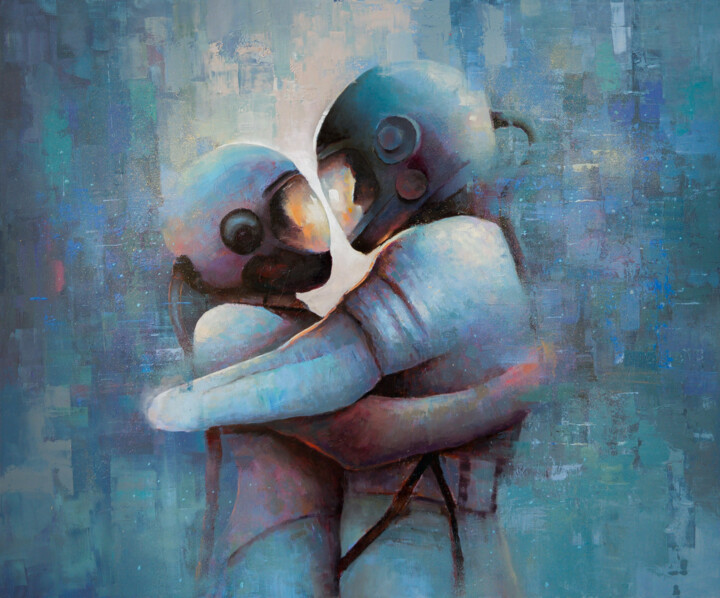 Pittura intitolato "I love you for infi…" da Aleksandr Jero, Opera d'arte originale, Olio