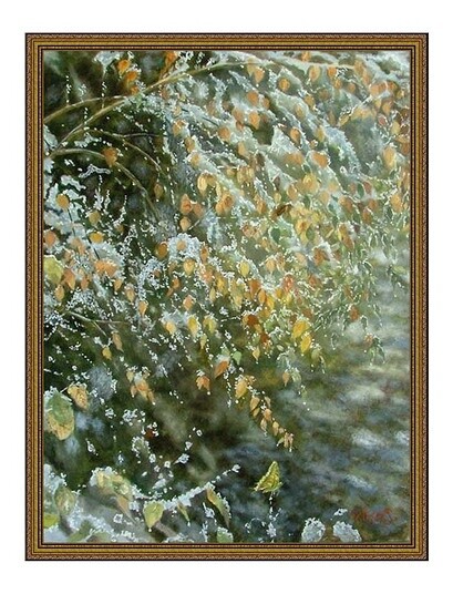 Peinture intitulée "Сезон зимних бабочек" par Aleksandr Krasilnikov, Œuvre d'art originale, Huile