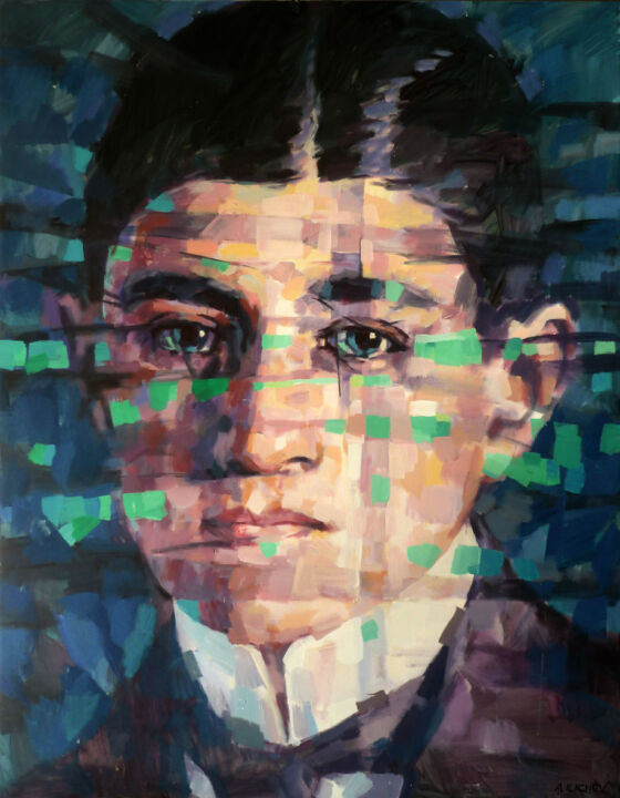 Peinture intitulée "_KAFKA_" par Aleksandr Ilichev, Œuvre d'art originale, Acrylique