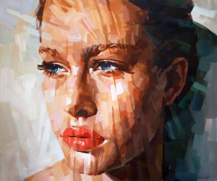 Pintura titulada "PORTRAIT_1" por Aleksandr Ilichev, Obra de arte original, Acrílico