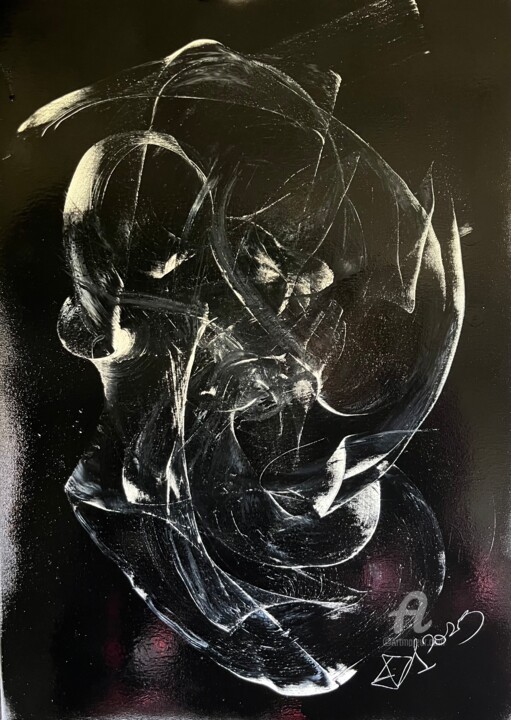 Painting titled "Particle" by Aleksandr Shepelev, Original Artwork, Spray paint