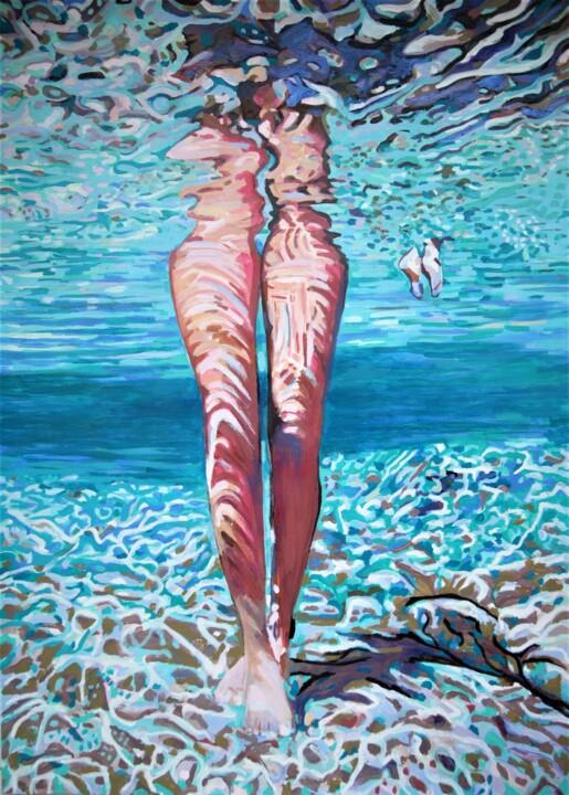 Peinture intitulée "Underwater  " par Alexandra Djokic, Œuvre d'art originale, Acrylique