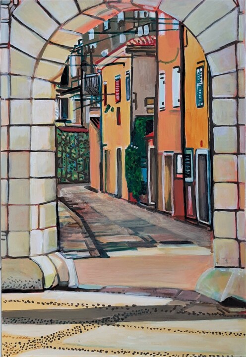 Painting titled "Inside the gate / 7…" by Alexandra Djokic, Original Artwork, Acrylic