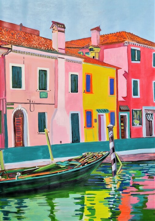 Painting titled "Venice No3 / 100 x…" by Alexandra Djokic, Original Artwork, Acrylic