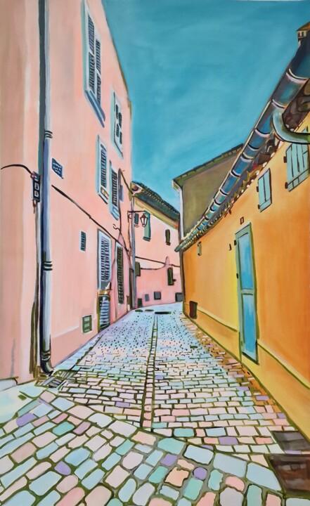 Картина под названием "Saint-Tropez , Medi…" - Alexandra Djokic, Подлинное произведение искусства, Акрил