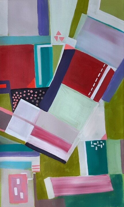 Pintura titulada "Abstract landscape" por Alexandra Djokic, Obra de arte original, Acrílico