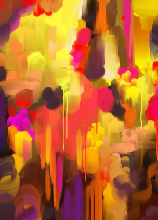Картина под названием "Turmeric" - Alexandra Ladygina, Подлинное произведение искусства, Цифровая живопись