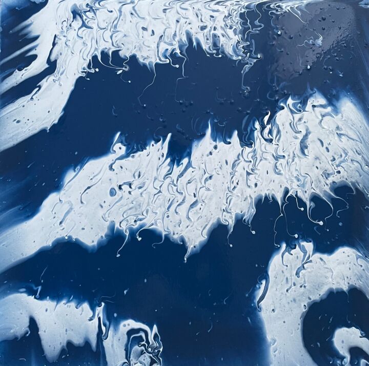 Pittura intitolato "Waves" da Aleksandra Motovilova, Opera d'arte originale, Acrilico