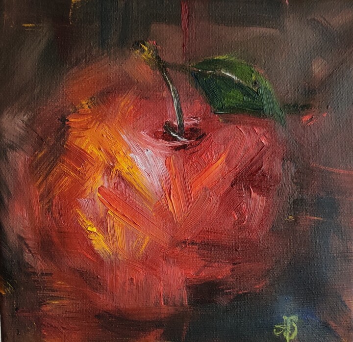 Malerei mit dem Titel "Apple" von Aleksandra Svetlichnaya, Original-Kunstwerk, Öl