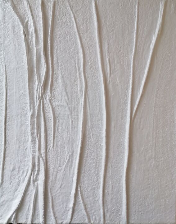 Art textile intitulée "Складка" par Aleksandra Zbirun, Œuvre d'art originale, String Art Monté sur Panneau de bois