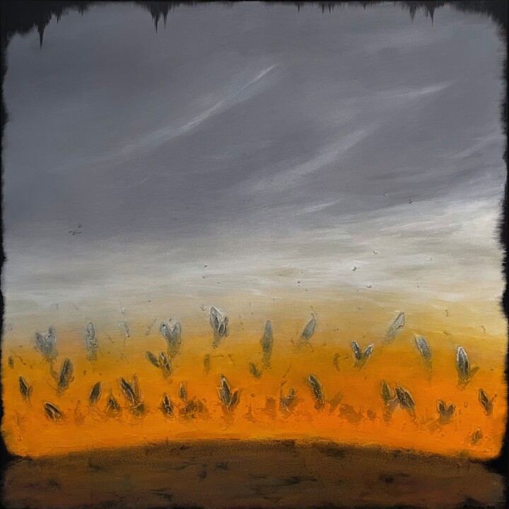 「Among the fields of…」というタイトルの絵画 Aleksandra Ziolkowskaによって, オリジナルのアートワーク, アクリル