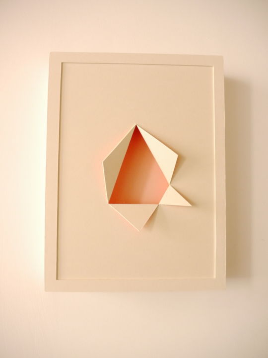 Sculpture titled "Halo" by Aleksandra Petkovic, Original Artwork, Cardboard