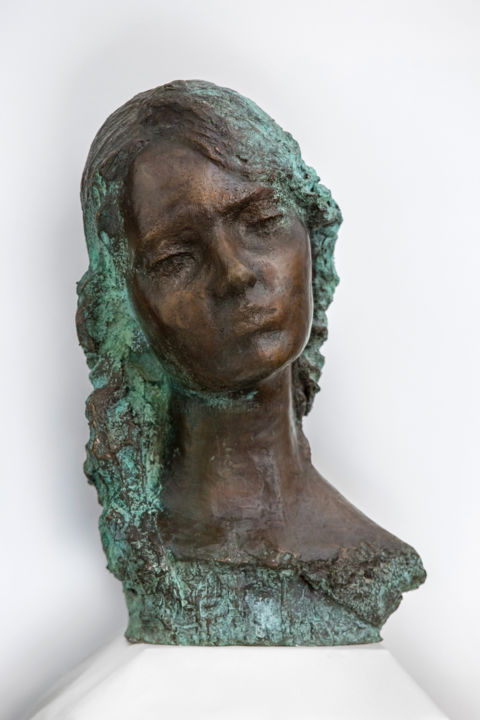 Скульптура под названием "Veronique" - Aleksandra Kann-Bogomilska, Подлинное произведение искусства