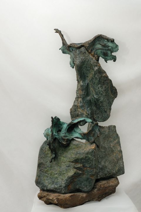 Rzeźba zatytułowany „Calme” autorstwa Aleksandra Kann-Bogomilska, Oryginalna praca, Technika mieszana