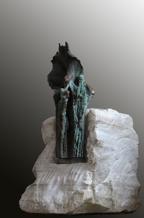 Sculpture titled "Douleur - Camille C…" by Aleksandra Kann-Bogomilska, Original Artwork, Mixed Media