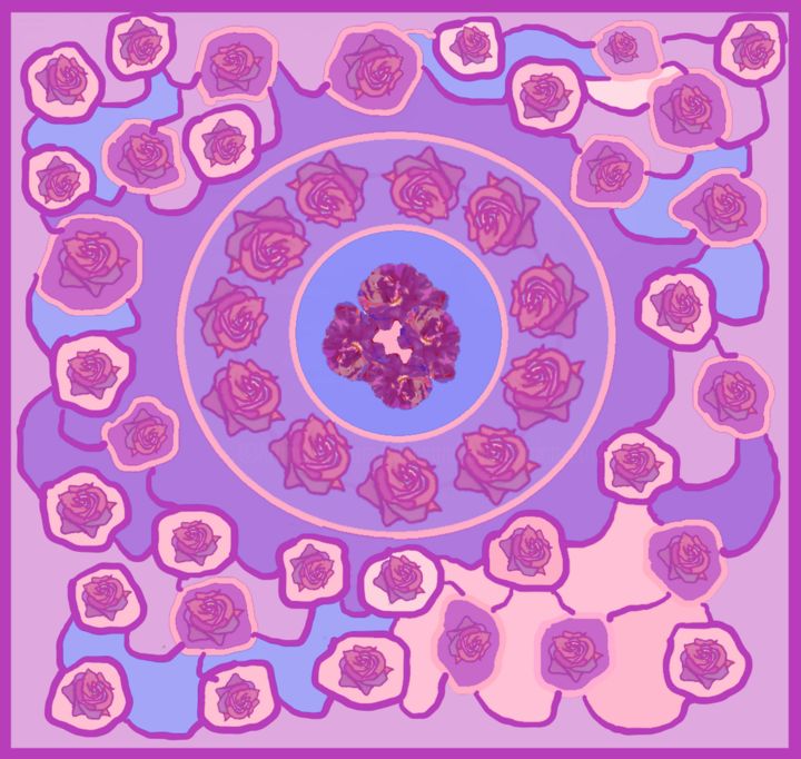 Digital Arts titled "Lilac variation on…" by Marina Alexandrova, Original Artwork