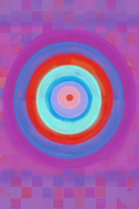 Digital Arts titled "Red-blue-purple con…" by Marina Alexandrova, Original Artwork, Digital Painting