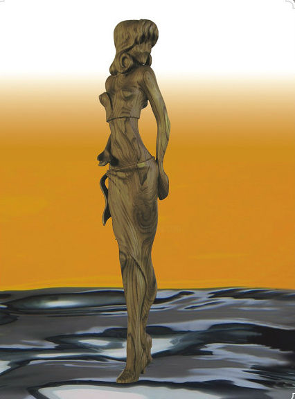 Скульптура под названием "Эсмиральда." - Александр Демкин, Подлинное произведение искусства, Дерево
