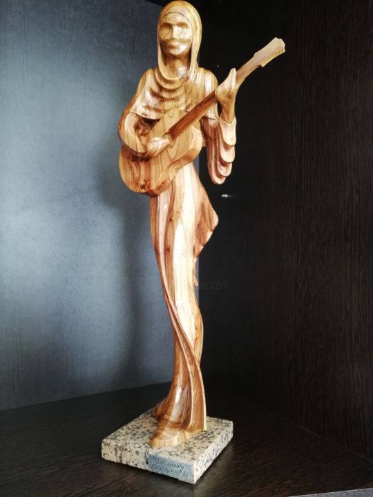 Скульптура под названием "Фламенко" - Александр Демкин, Подлинное произведение искусства, Дерево