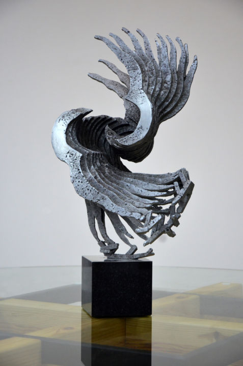 Sculpture intitulée "Mimoid" par Aleksei Vrublevskii, Œuvre d'art originale, Aluminium